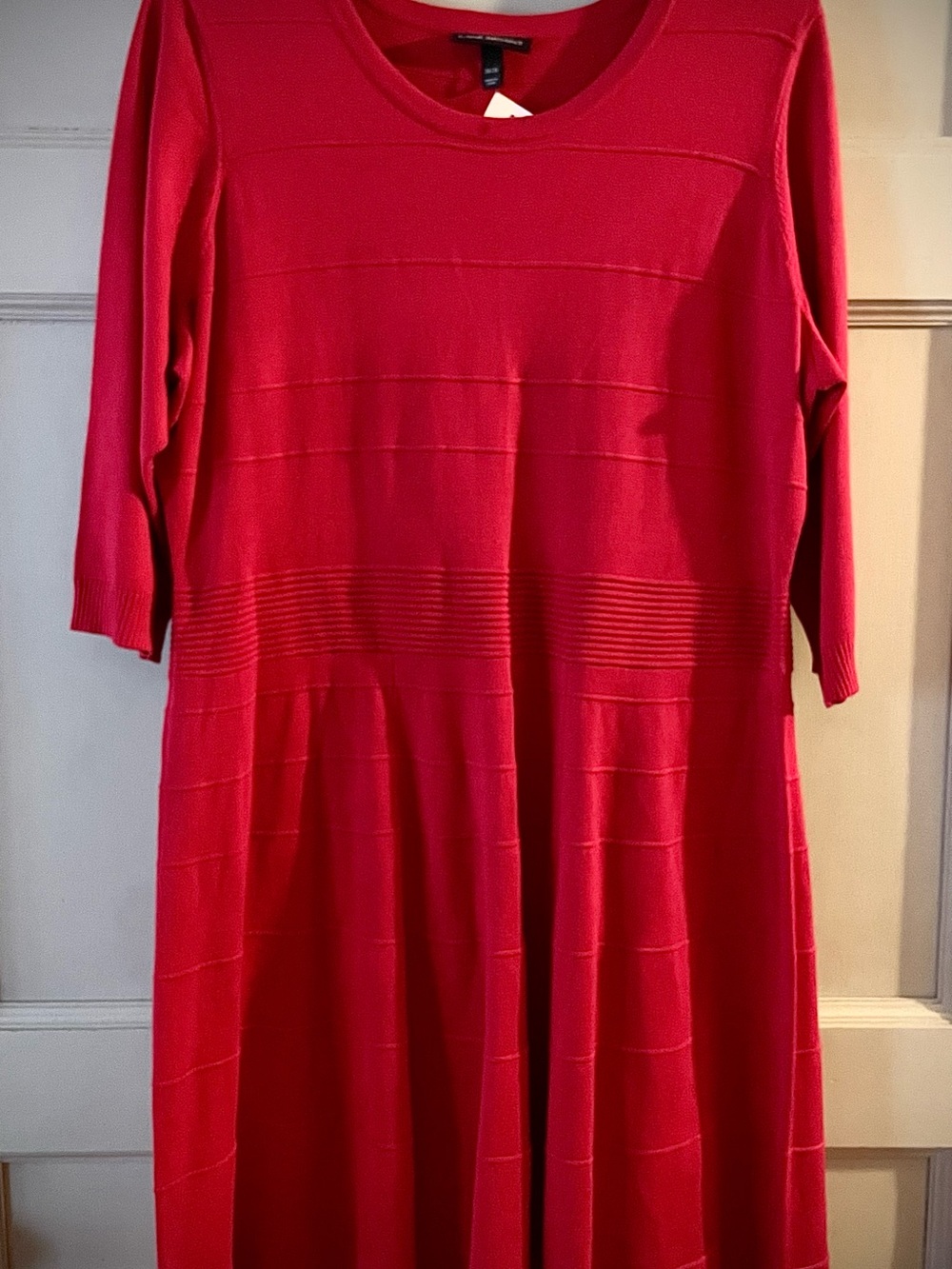 Lane Bryant Bright Red Sweater Knit Midi Dress